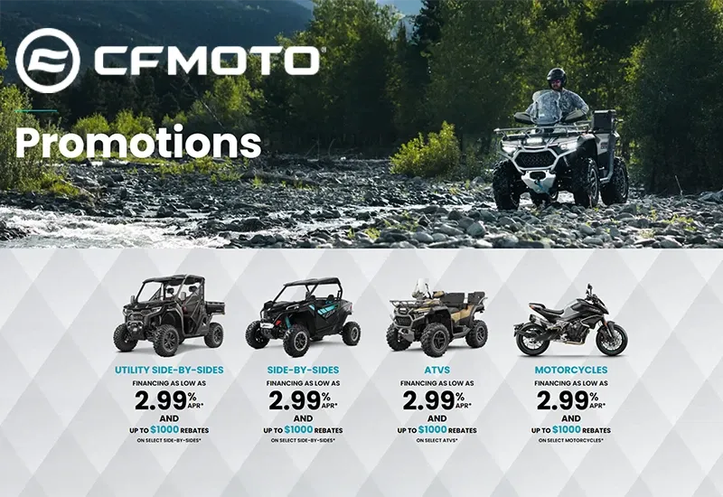 CFMOTO - Financing at 2.99% APR + Up to $1000 Rebate